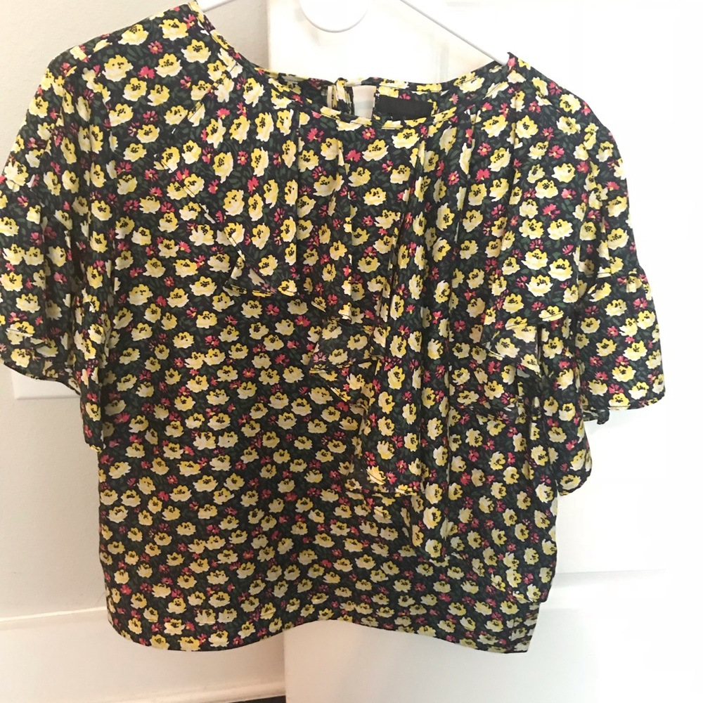J. Crew Collection Silk Ruffle Top - Picture 5 of 6